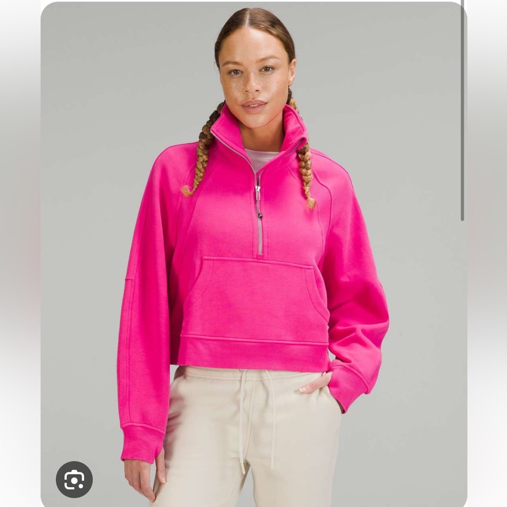 Sonic Pink Lululemon Funnel Neck Scuba M/L